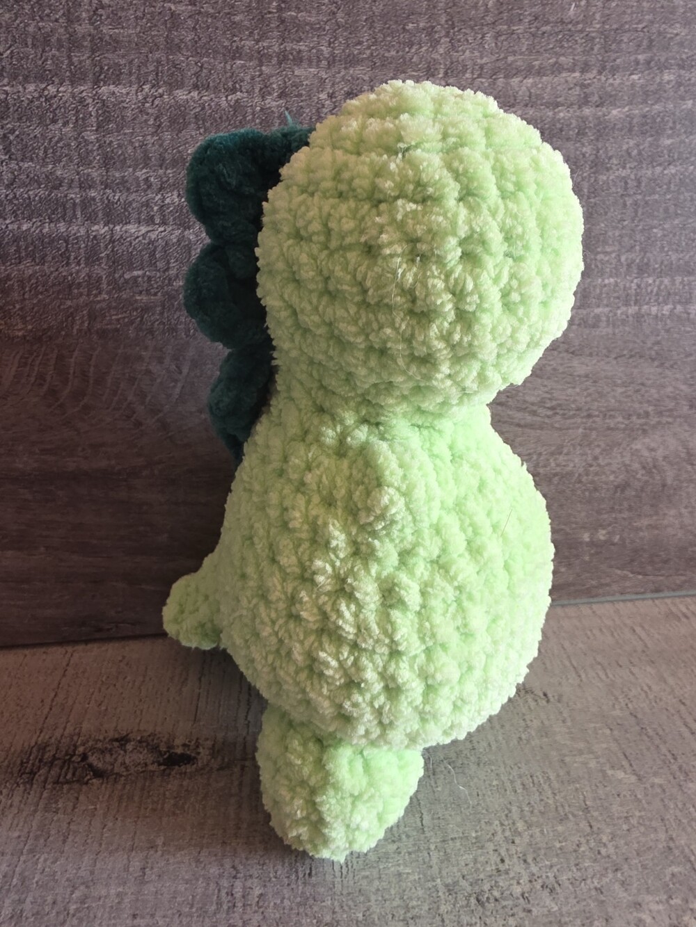 Handmade Crochet Amigurumi Green Dino Cute 6" Plush/Plushie Handcrafted g52